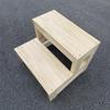 Solid Wood 2-Step Folding Ladder Stool for Household and Balcony Use