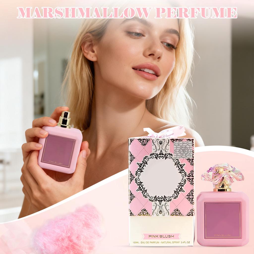 Marshmallow Blush Духи для женщин, парфюмерная вода - 100 мл  (3,4 унции) & Сладкий арабский парфюм - Пленительный аромат во флаконе