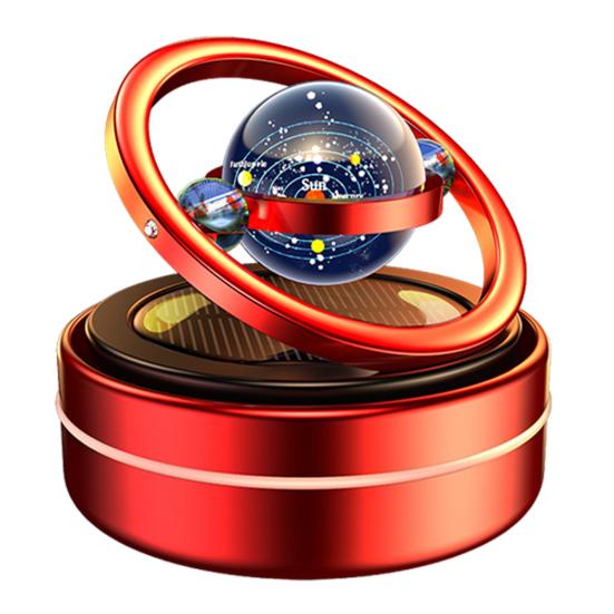 Portable Kinetic Molecular Heater Double Ring Auto Rotating Solar Heater Mini Kinetic Heater Car Oil Diffuser Living Room Bathroom Car Air Freshener