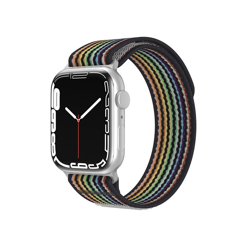 Совместим с Apple Watch Ultra 8, нейлоновая петля Trail подходит для iWatch 42 мм, 44 мм, 45 мм, 49 мм, сменный ремешок для спортивных часов, лента на липучке, запястье