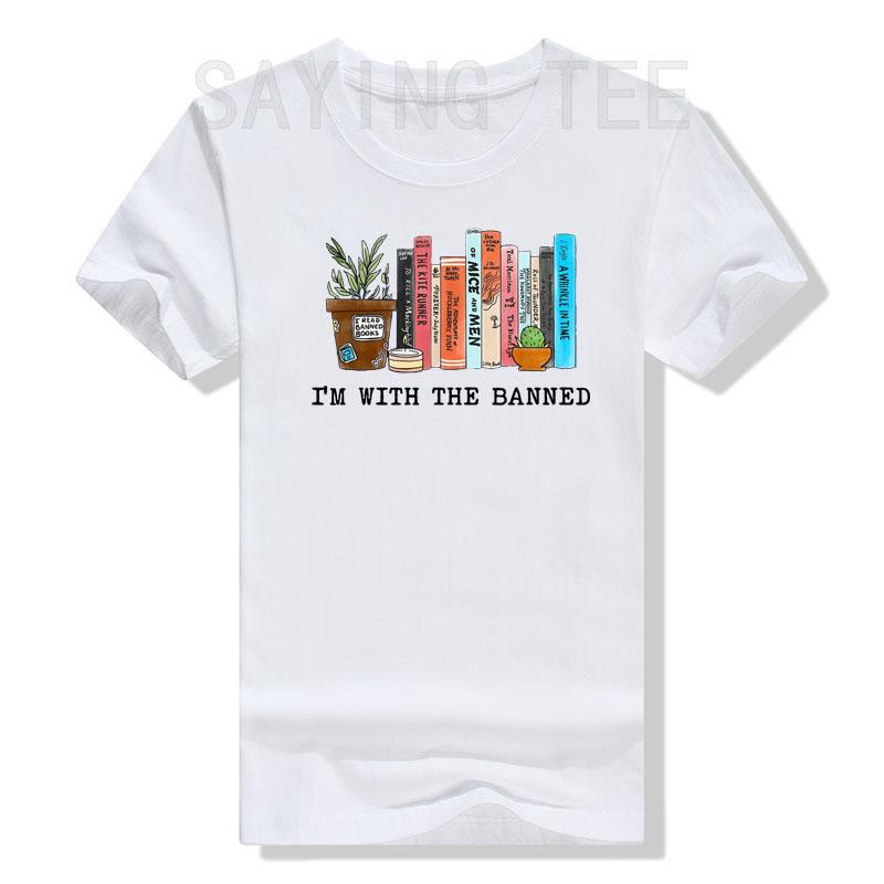 I'm with The Banned Books I Read Banned Books Lovers T-Shirt Avid Reader Clothes Librarian Graphic Tee Tops Life Style Gifts