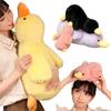 30-65cm Long Hair Duck Plush Doll Pillow Cute Yellow Pink Purple Black White Duck Goose Plush Toy Gift for Boys and Girls