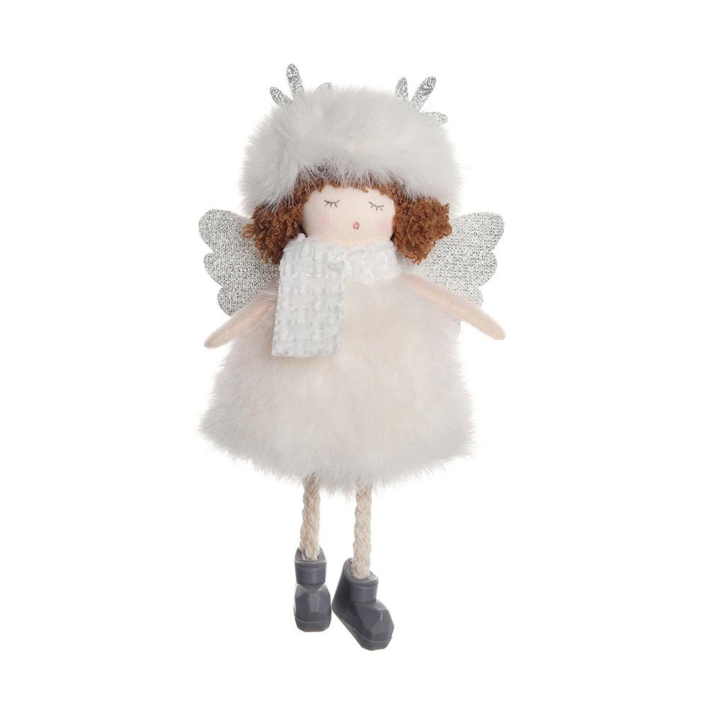 Подарок на Новый год Ангел Девочка Рождественское украшение Веселое Рождество Подвеска для автомобиля Плюшевая кукла-ангел Подвеска