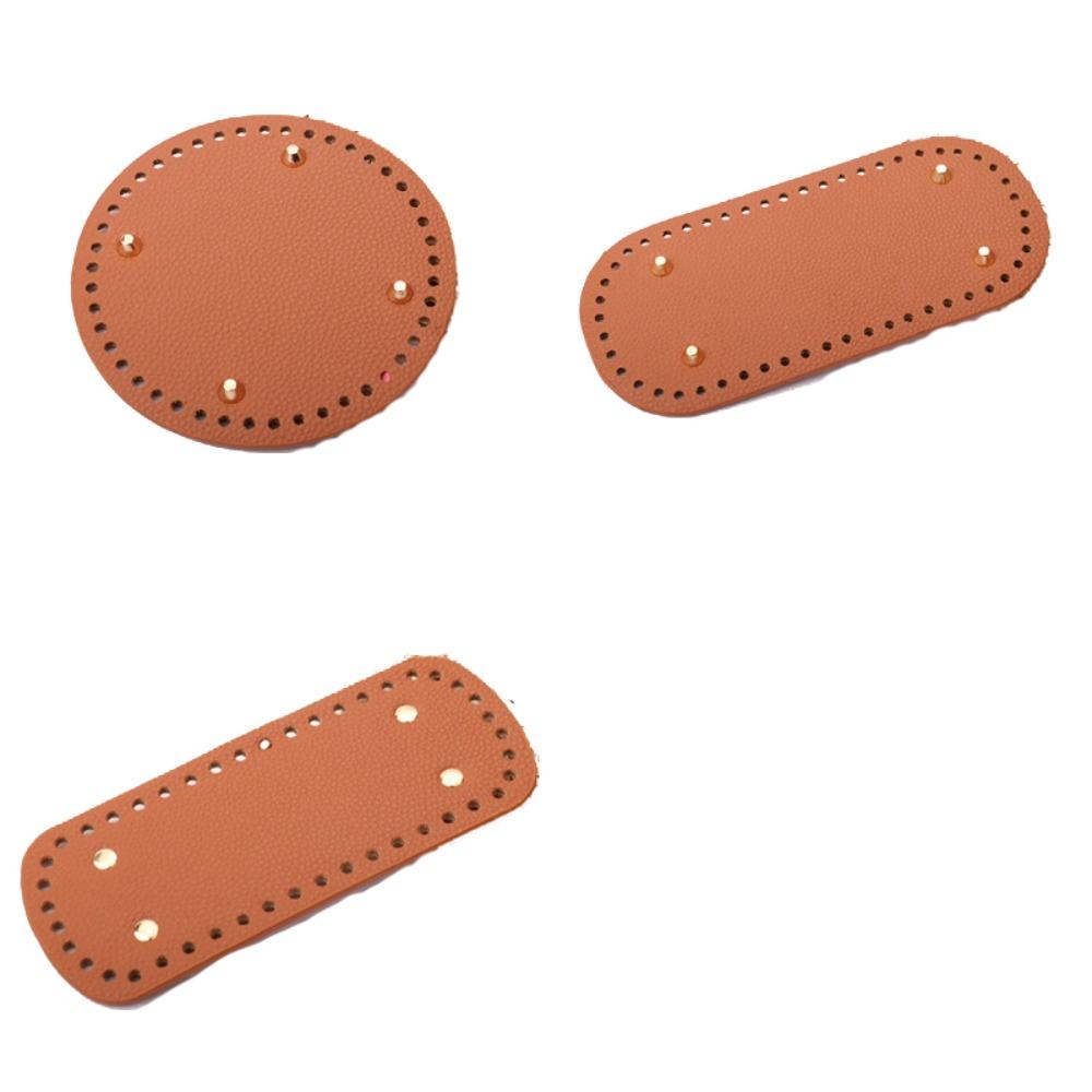 3 шт./компл. Овальное круглое дно для кожаной сумки, однотонное, для DIY, вязаное крючком дно для сумки, для дома