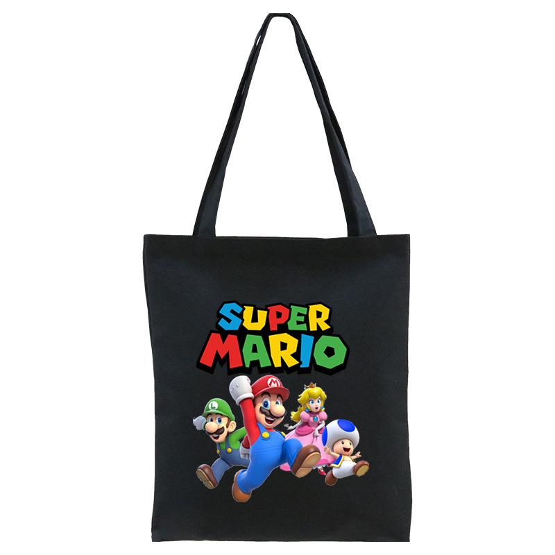 Сумка через плечо с принтом игровых товаров Повседневная Сумка-тоут Super Marie для студентов