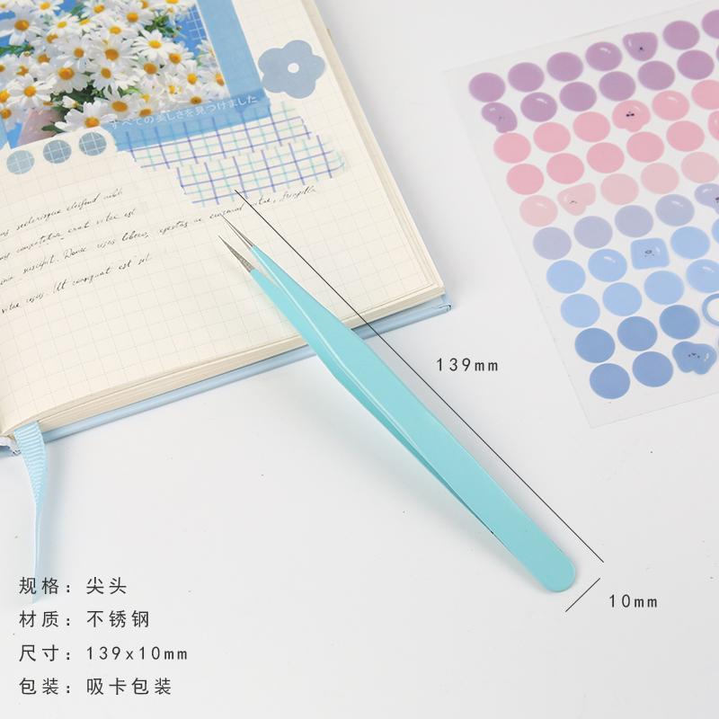 1pc/pack Kawaii Cute Macarons Creative Stationery Tool Tweezers for Scrapbooking Journals Utility Knife Kawaii Stationery