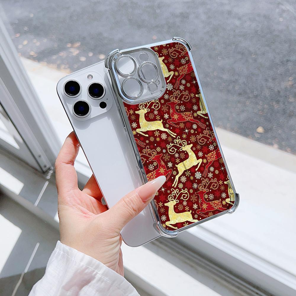 Чехлы для телефонов Ae112 Merry Christmas art из гальванизированного ТПУ для Xiaomi 11 Lite 5G Redmi Note 13 11 Pro 12C 9S 14C Huawei P40 с защитой на четыре угла