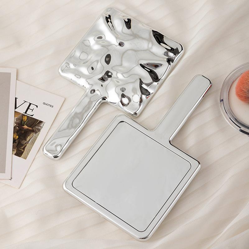 Квадратное ручное зеркало для макияжа, жидкое зеркало в форме туалетного столика с ручкой, ручное зеркало для спа-салона, компактные зеркала для наращивания ресниц