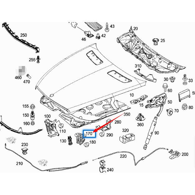 Блок замка капота Mercedes-Benz S-Class W221 (2218800260)