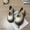 British Style Mary Jane Platform Pedal 2025 Autumn New Korean Version Versatile Round Head Single Shoes Women's Middle Heel Princess Shoes