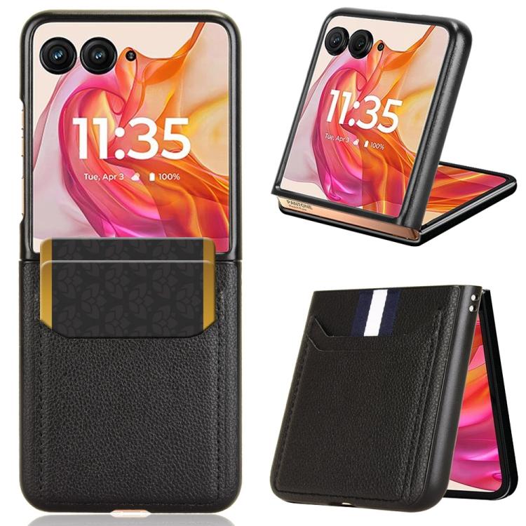 For Motorola Razr 50 Ultra / Razr 40 / 40 Ultra Flip Mobile Phone Case Cover Litchi Texture Card Holder Slot Phone Case