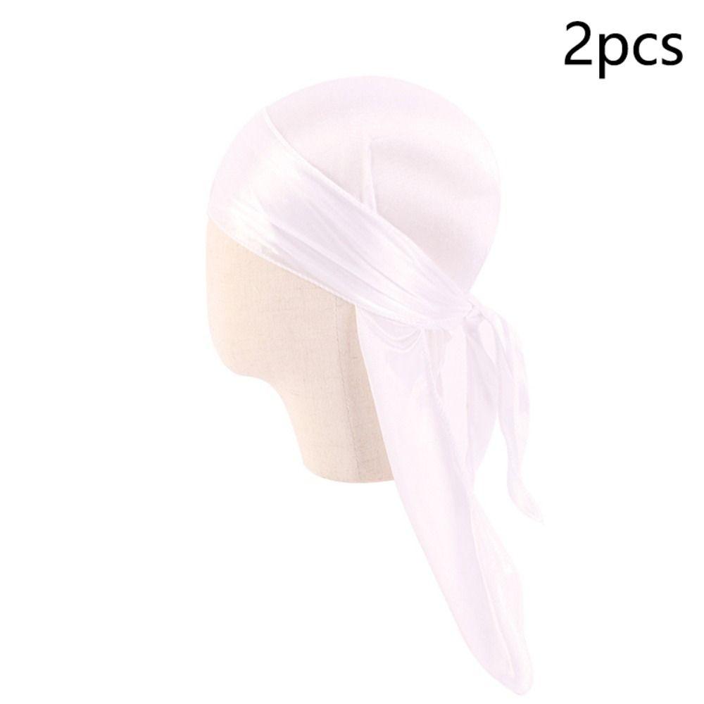 2шт Дураг Пиратская шляпа Имитация шелка Детский тюрбан Хиджаб Кепка Эластичная повязка на голову для мальчика