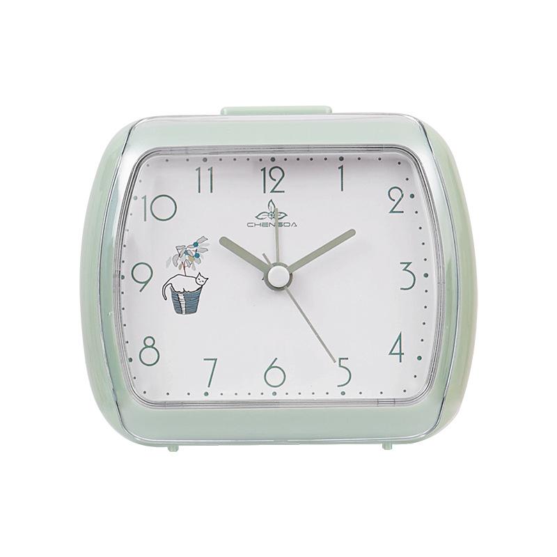 Милый детский маленький будильник, студенческий прикроватный ночник-часы, простые часы, многоцветные настольные часы