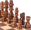 Wooden Chess Pieces Only, 32 Pcs, 3.05' King, Staunton Style, Replacement Set with Storage Bag