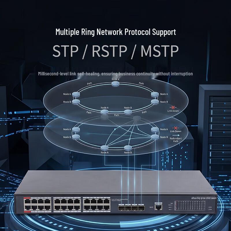 Dahua DH-AS3900C-24GT4GF-370 PoE Managed Network Switch CN plug (adapter included)