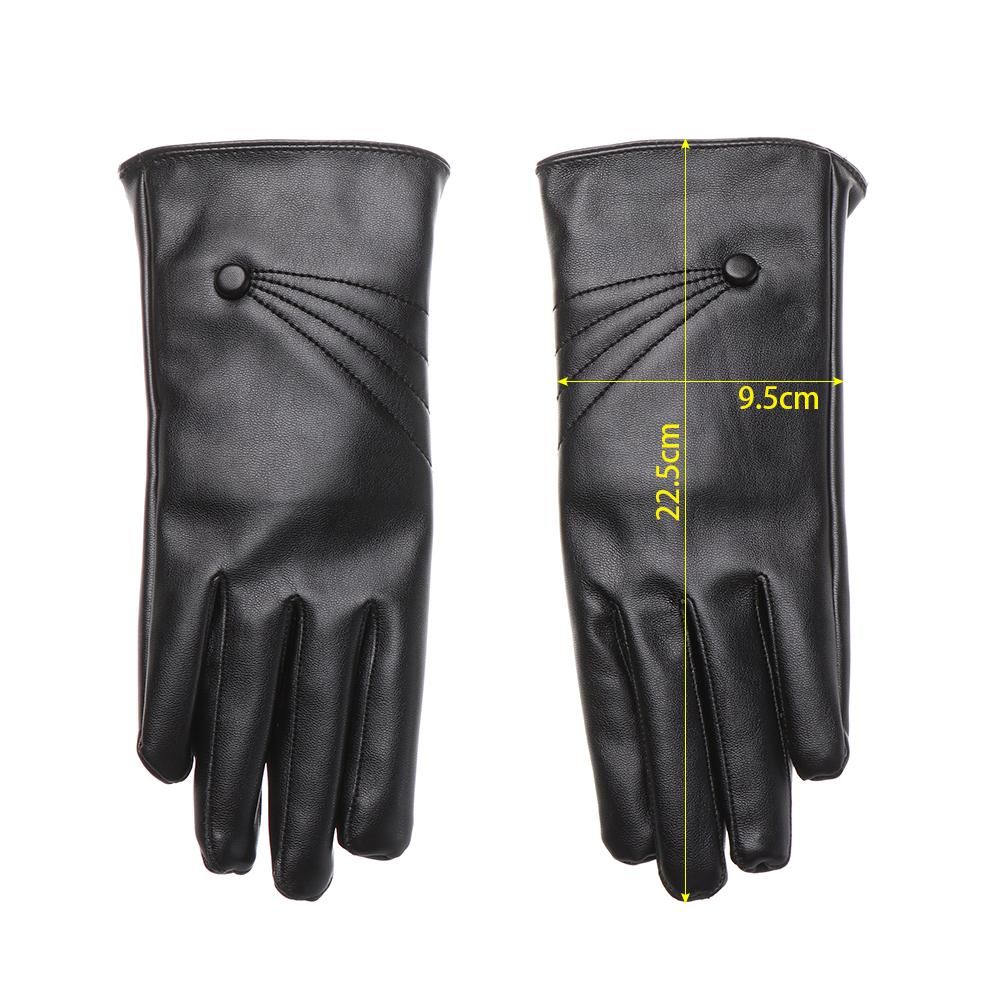 Зимние прохладные утолщенные теплые ветрозащитные перчатки для сенсорного экрана в стиле панк из искусственной кожи перчатки из кашемира