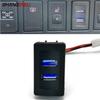 Автомобильное синее светодиодное зарядное устройство с двумя USB-портами, адаптер питания, подходит для VW Transport T4, замена