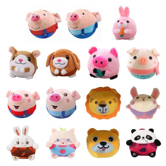 Активная двигающаяся плюшевая игрушка для питомца, интерактивный мяч для питомца, моющаяся мультяшная пищащая свинья, игрушка для собак, щенков, для снятия тревоги и упражнений