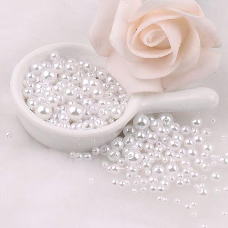 Высококачественная перфорированная разноцветная имитация жемчуга ABC, своими руками, платье из бисера, серьги, браслет, ожерелье с россыпью бусин