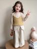 2025 Fashionable Korean-Style Girls' Autumn Three-Piece Outfit