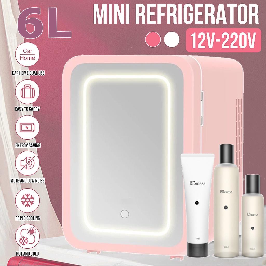 6л мини-холодильник с зеркалом, косметический холодильник, холодильник для фруктов, напитков, маленький холодильник, студенческий общежитие, холодильник
