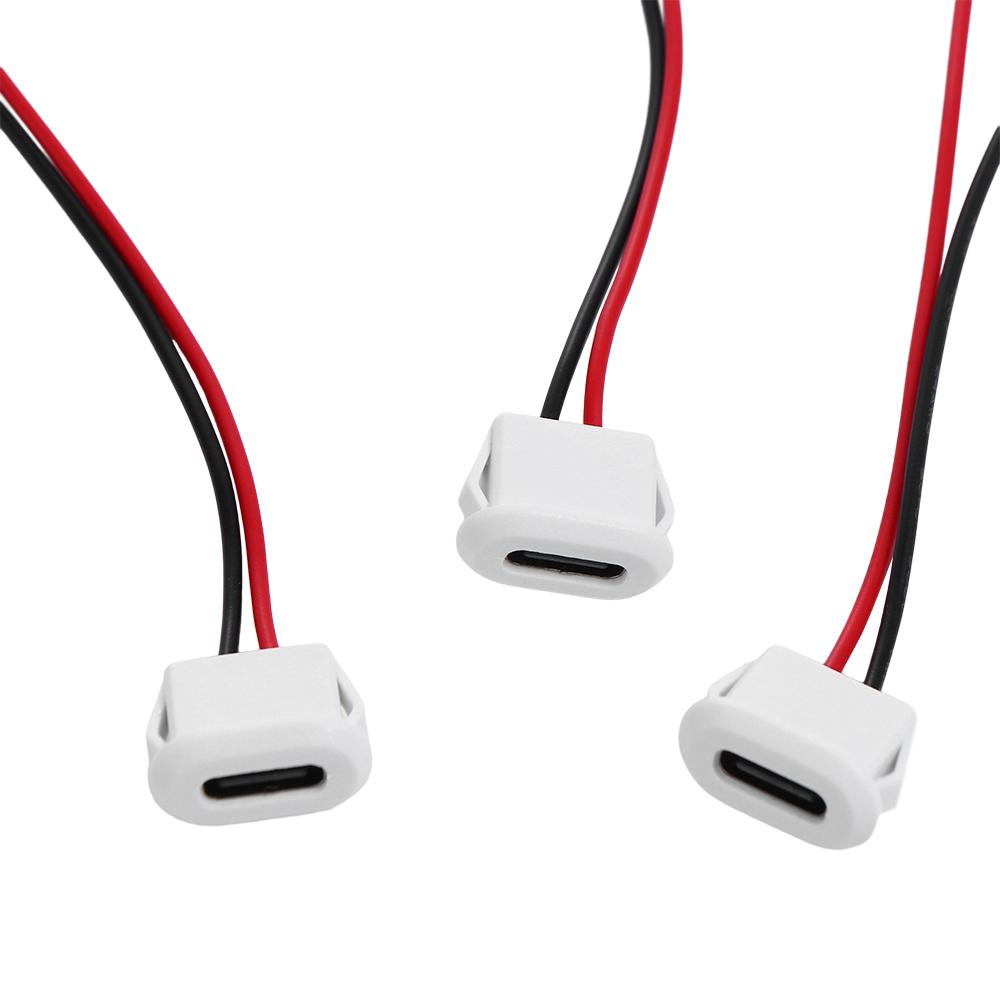 Base Female Socket Charging Port 2 Pin Connector USB-C Connector Charging Interface USB-C Type