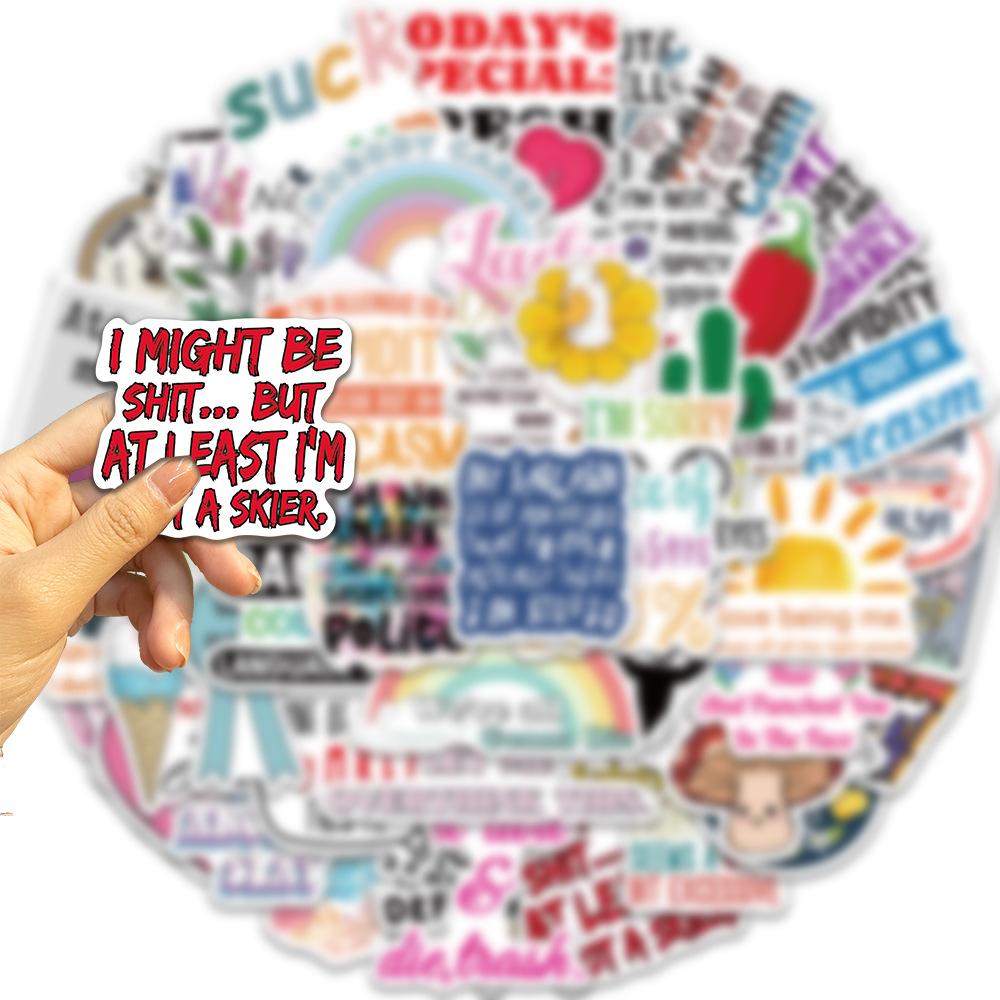 10/50 шт. забавные наклейки мем юмористические цитаты граффити наклейки для DIY багаж ноутбук скейтборд велосипед наклейки