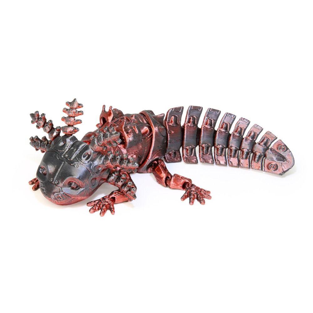 PLA 3D Printed Axolotl Model Multicolor Movable Axolotl Action Figure Multi-jointed Articulated Animal Figurine