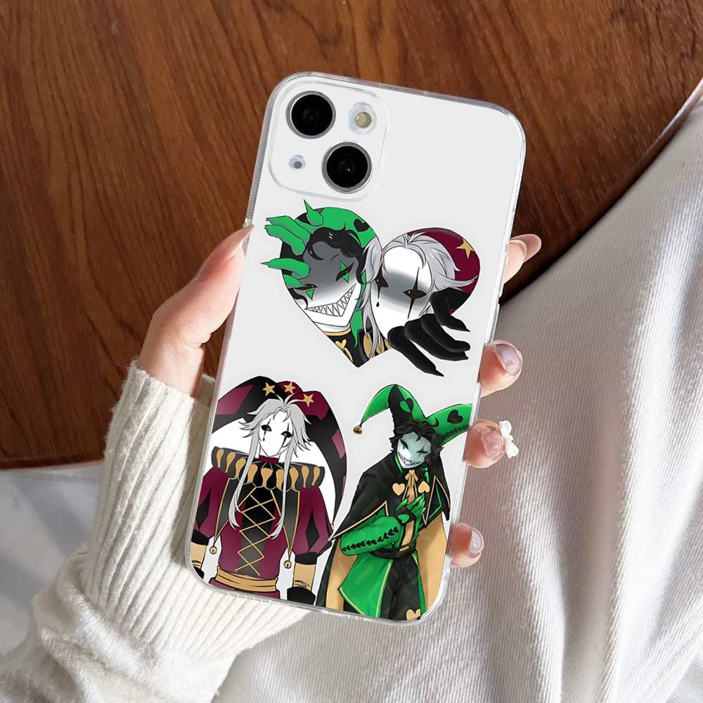 Чехол-бампер The Freak Circus Pierrot для iPhone 11 12 13 14 15 16 17 Pro Max Plus Air Прозрачный Clear Ударопрочный