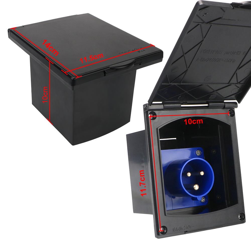 Для автодома, кемпера, морской водонепроницаемая вилка-розетка с крышкой, розетка основного ввода для автодома 220В-240В 16А, внешний накладной разъем для подключения