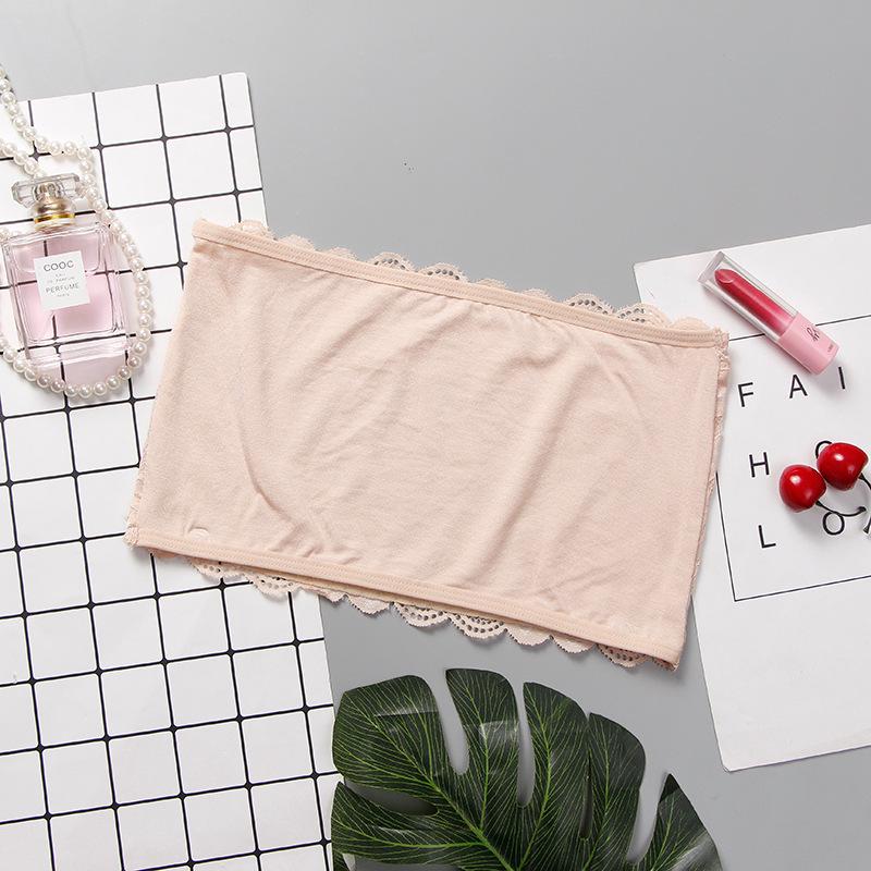 Кружевной бюстгальтер-бандо без бретелек - С подкладкой, Защита от просвечивания