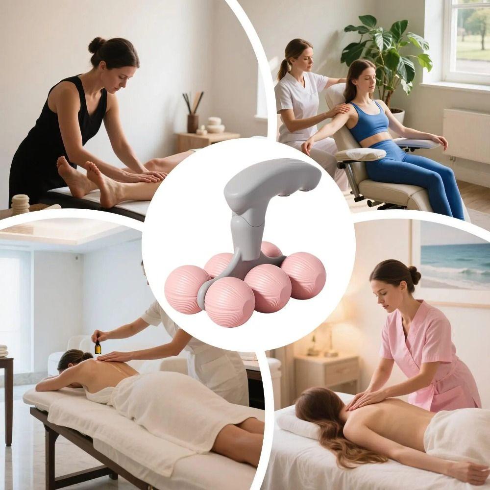 Quiet Neck Massager Roller Portable Cervical Spine Massager Manual Muscle Rolling Ball Body