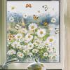 Fresh Little Daisy Window Stickers Electrostatic Butterfly Decorative Window Decal Removable Wall Sticker For Home Decor