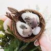 Craft Handmade Home House Decoration Artificial Craft Birds Bird Nest Realistic Feathered Birds Egg