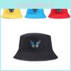 Pattern Butterfly Embroidery Bucket Hat Fisherman Hats Stylish Casual Headwear