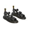 Dr. Martens Gryphon Series Leather British Metal Ring Slide Sandals Unisex Sandals Black 27504001