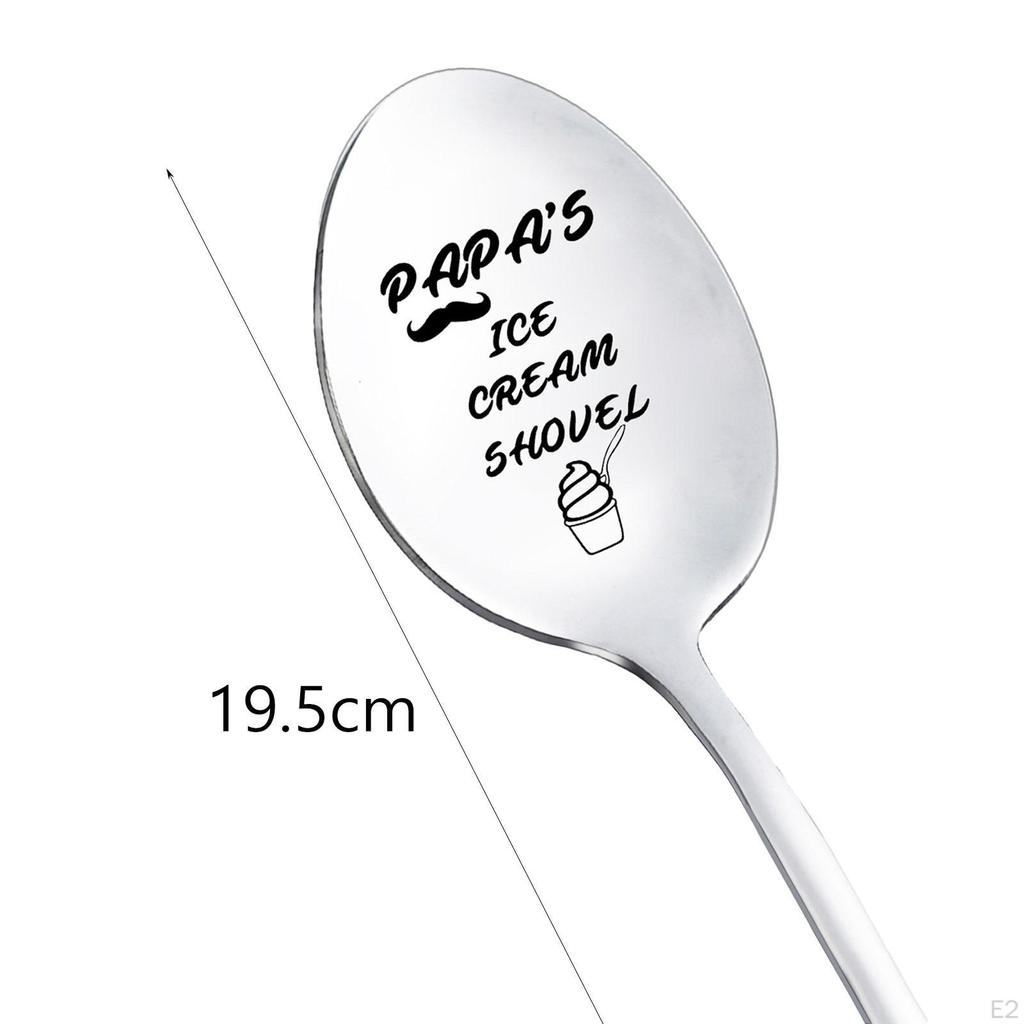 Подарок на день отца, ложка, чайная посуда, столовые приборы из нержавеющей стали, мешалка для смешивания