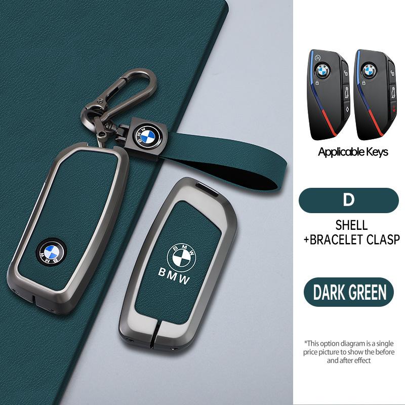 BBIK2 Car Key Case Cover Shell Fob Holder For BMW x1 u11 7 Series 735i 740Li X7 I7 G07 G09 LCI XM IX I20 2024 U06 G81 M3 Accessories