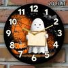 Halloween creative wooden clock, wall clock, silent, living room clock decoration, decoration ornaments