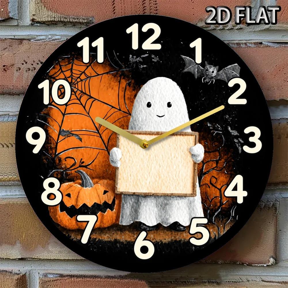 Halloween creative wooden clock, wall clock, silent, living room clock decoration, decoration ornaments