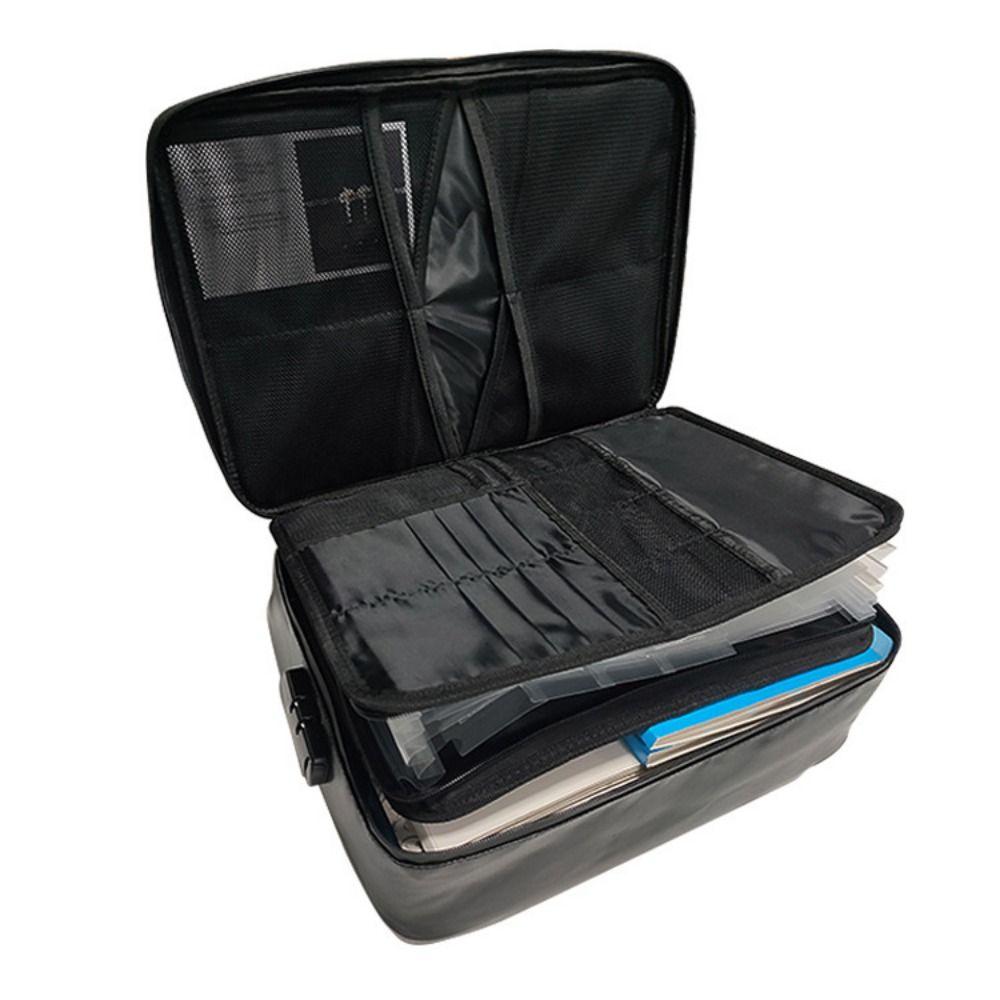 Waterproof File Organizer Box Zipper Accordion File Folder Important Document Organizer  Office