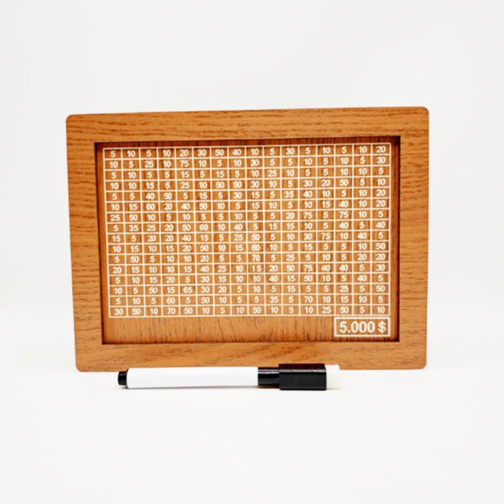 Wooden Piggy Bank Reusable Coin Tray Storage Case Home Use Money Saving Box Children