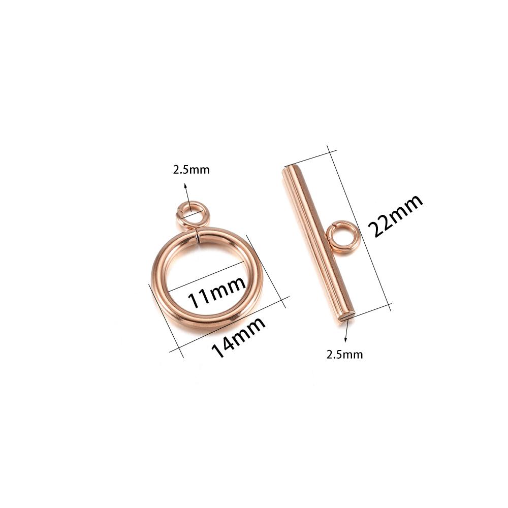 Набор из 6 шт., застежка-браслет из нержавеющей стали, тумблерная застежка, соединитель для изготовления ювелирных изделий, застежки OT, аксессуары «сделай сам»