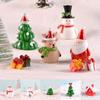 1PC Snowman Gift Miniatures Fairy Garden Decor Resin Christmas Santa Claus Christmas Tree Decoration Figurines