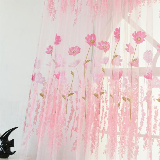 Yousheng Fine Workmanship Window Treatment износостойкий полиэстер цветочный узор карниз для занавесок из прозрачной ткани для дома