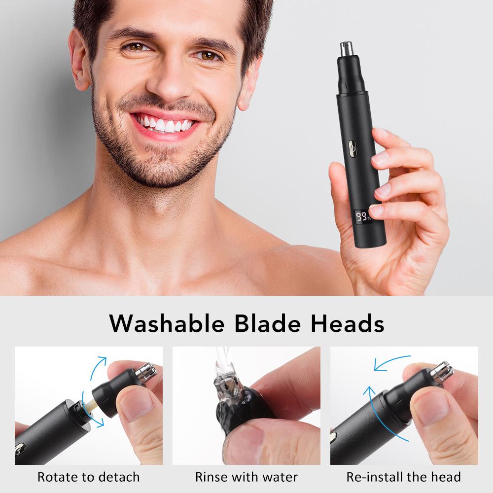 3in1 Electric Ear Nose Hair Trimmer For Men USB Charging Portable Nose Hair Trimmer For Men Women Ear Nose Eyebrow Facial Hair