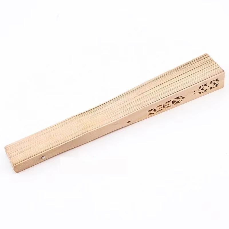 Складные полые деревянные веера с ароматом китайского сандалового дерева, ручные веера