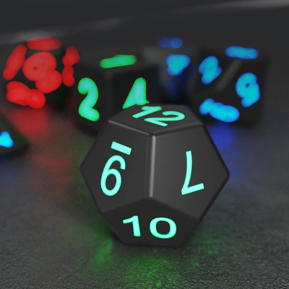 Board Game Entertainment Toys RPG Polyhedral Dice Set Luminous Electronic DND Dice Multiple Sides for Gamers Best Choice