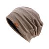 New pullover cold hat women's casual winter velvet loose knitted hat men's and women's outdoor thermal head hat