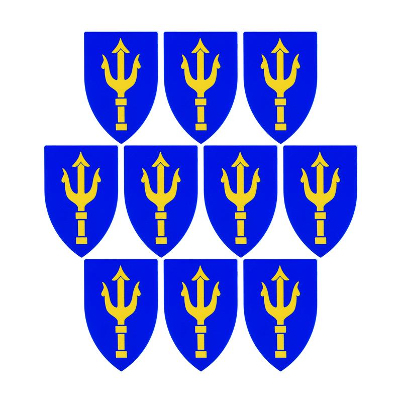 MOC Средневековый Военный Замок Оружие Римский Рыцарь Шлем Щит Аксессуары Строительные Блоки Зеленый Дракон Лев Крестоносец Кирпичи Игрушка